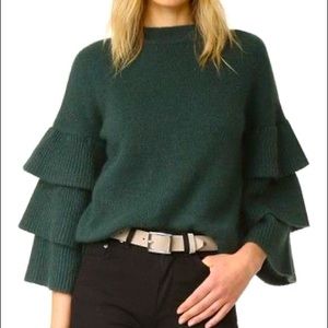 Ruffle sleeve sweater